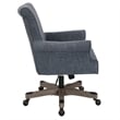 UrbanPro Contemporary Fabric/Wood Office Chair in Navy/Gray Wash