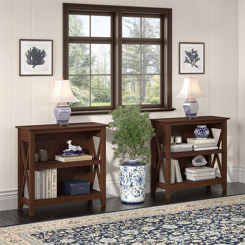 Urbanpro Small 2 Shelf Bookcase in Bing Cherry - Engineered Wood