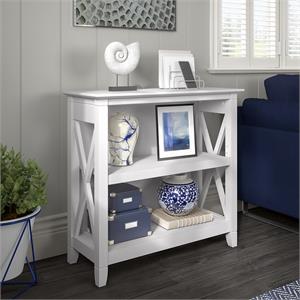 Urbanpro Small 2 Shelf Bookcase in Pure White Oak - Engineered Wood