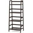 Urbanpro 4-Tier Bamboo Ladder Shelf Plant Display Stand Rack Bookshelf in Brown