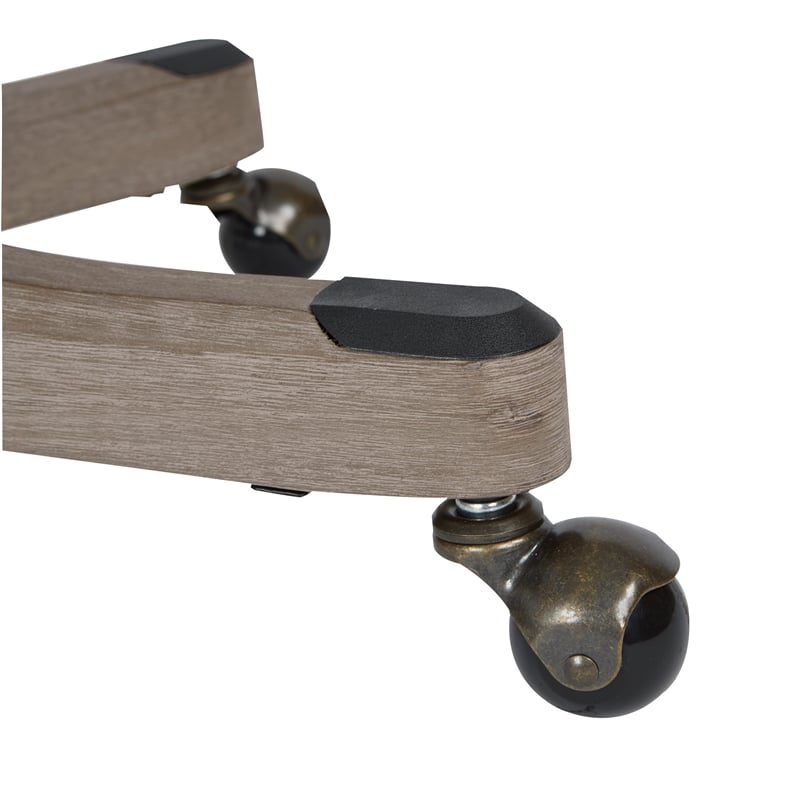 Urbanpro Tufted Office Chair in Mint Blue Fabric with Grey Wood Base