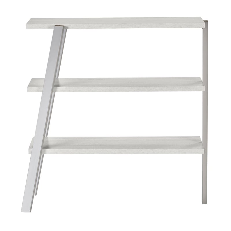 UrbanPro Contemporary 3 Shelf Bookshelf in White Ash