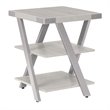 UrbanPro Contemporary 3 Shelf Wood End Table in White Ash