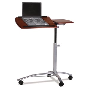 UrbanPro Contemporary Adjustable Mobile Laptop Stand in Medium Cherry