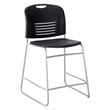 UrbanPro Transitional Metal Counter Drafting Chair in Black/Silver