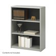 UrbanPro Transitional 3-Shelf Steel Bookcase in Gray