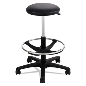 UrbanPro Transitional Adjustable Backless Drafting Chair in Black
