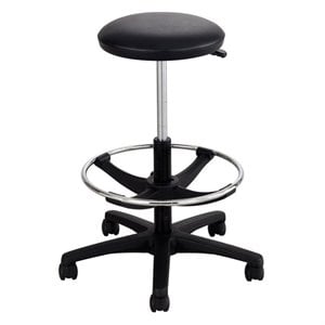 urbanpro transitional adjustable backless drafting chair in black