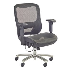 UrbanPro Transitional Big & Tall Mesh Task Chair in Black (400 lb Capacity)