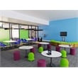UrbanPro Transitional Office Ball Chair in Black Vinyl