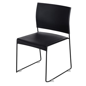 urbanpro transitional stacking chair in black (set of 4)