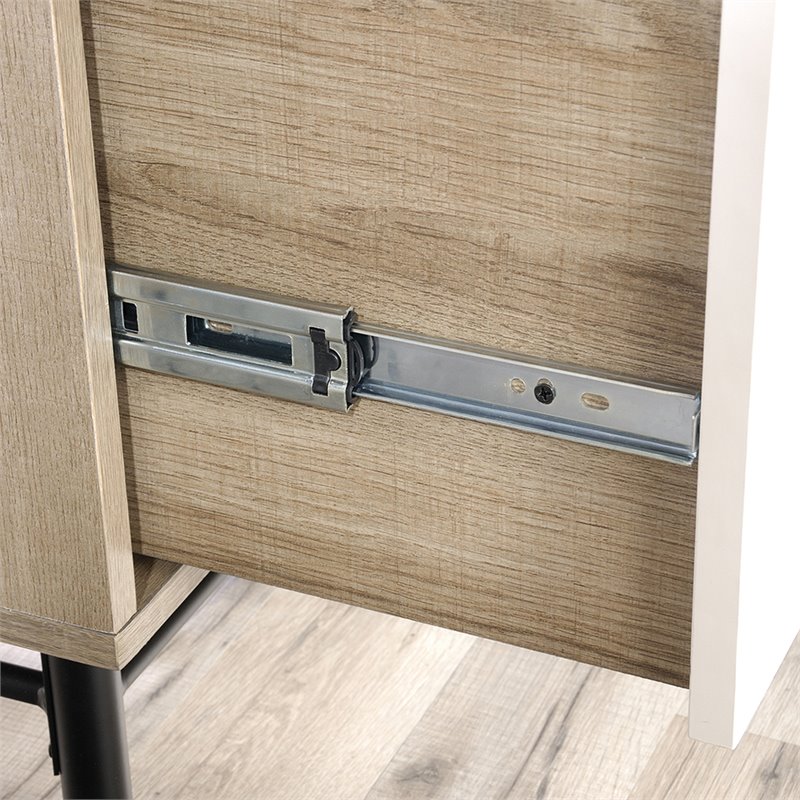UrbanPro Traditional Executive Desk in Sky Oak and White