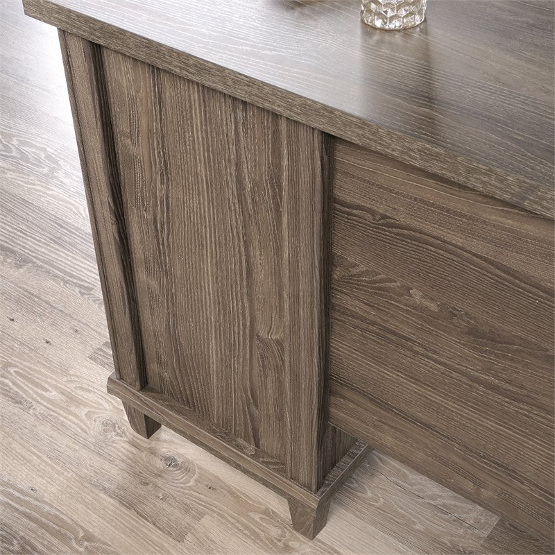 UrbanPro L-shaped Contemporary Engineered Wood Computer Desk in Emery Oak