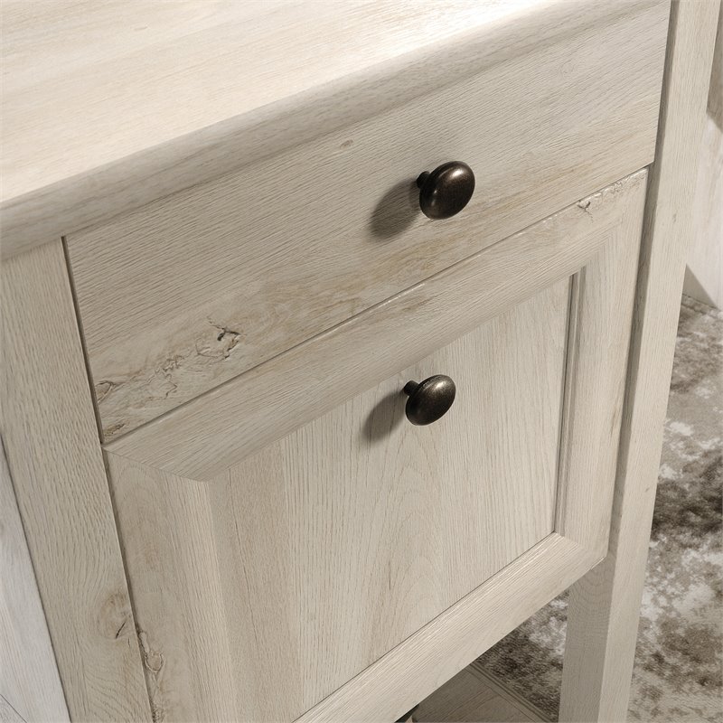 UrbanPro Engineered Wood L-Shaped Desk in Chalked Chestnut