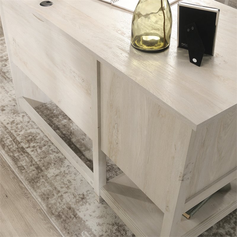 UrbanPro Engineered Wood L-Shaped Desk in Chalked Chestnut