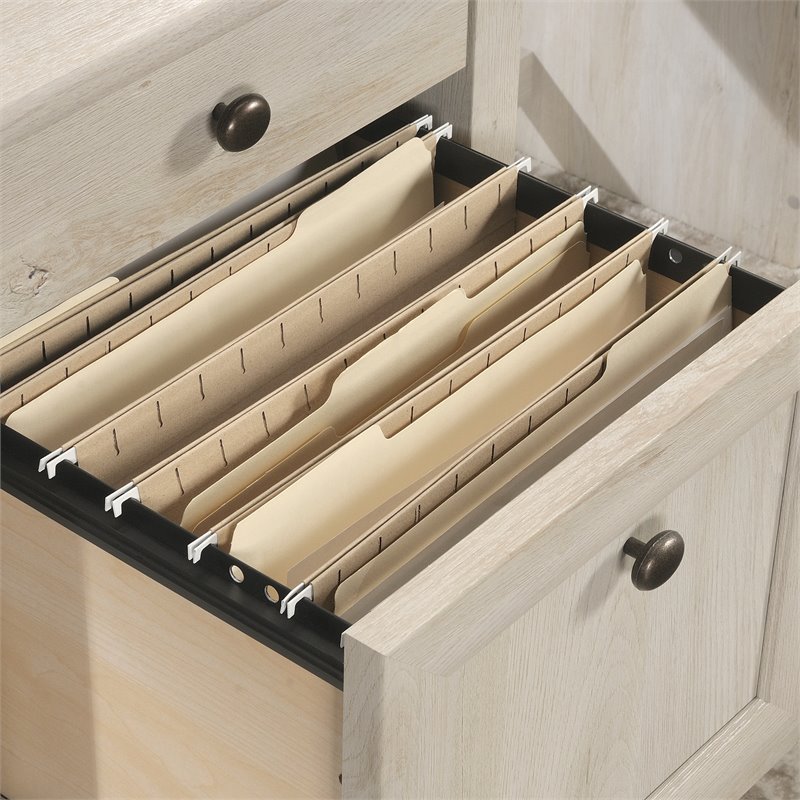 UrbanPro Engineered Wood L-Shaped Desk in Chalked Chestnut