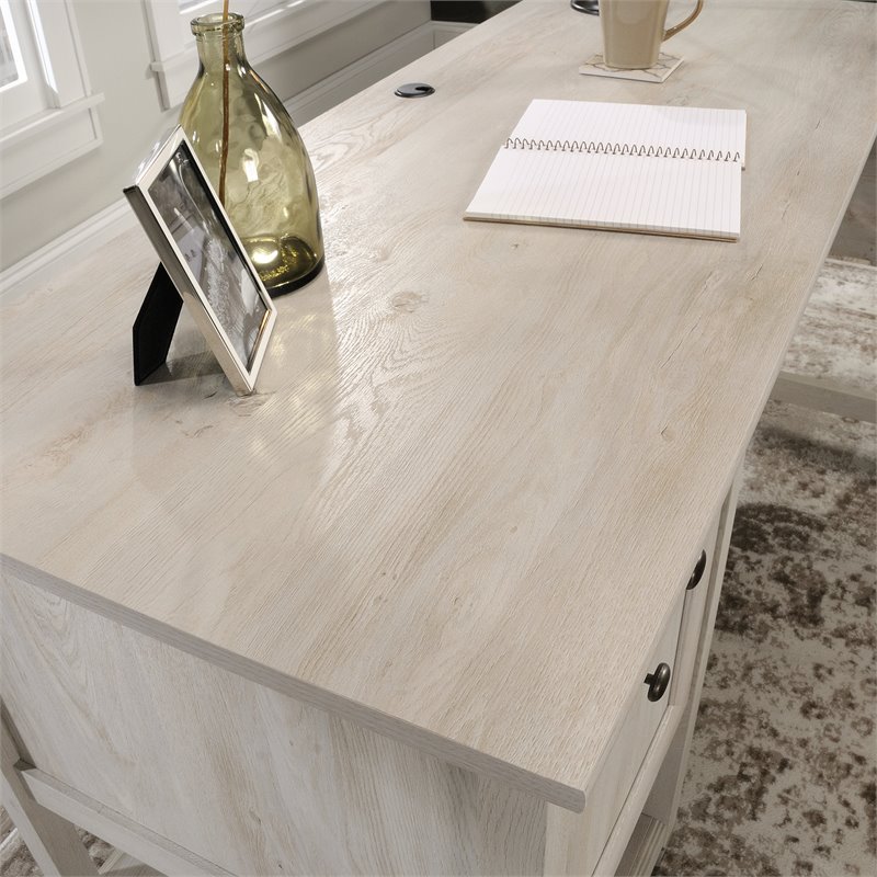 UrbanPro Engineered Wood L-Shaped Desk in Chalked Chestnut