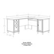 UrbanPro Traditional Engineered Wood L-Shaped Desk in Chalk Oak