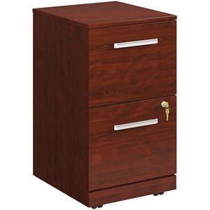 urbanpro engineered wood 2-drawers mobile file cabinet in cherry