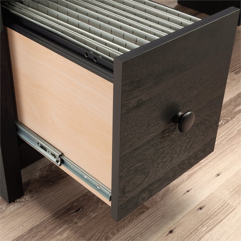 UrbanPro L-shaped Traditional Engineered Wood Computer Desk in Raven Oak