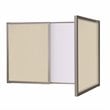 UrbanPro Traditional Fabric Multi Board Cabinet with Whiteboard in Beige