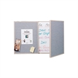 UrbanPro Traditional Fabric Multi Board Cabinet with Whiteboard in Gray