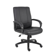 UrbanPro Contemporary Mid-Back Executive Leather Office Chair in Black