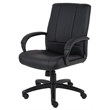 UrbanPro Contemporary Mid-Back Executive Leather Office Chair in Black