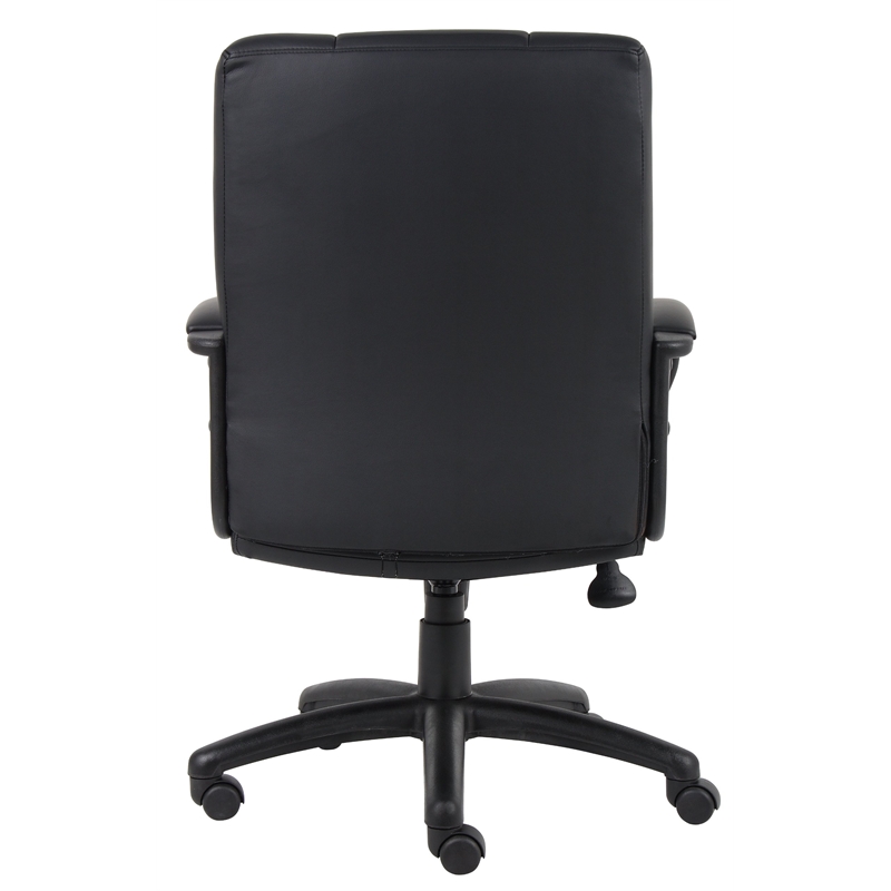 UrbanPro Contemporary Mid-Back Executive Leather Office Chair in Black