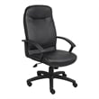 UrbanPro Modern Faux Leather Executive High Back Office Chair in Black