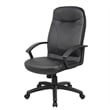 UrbanPro Modern Faux Leather Executive High Back Office Chair in Black