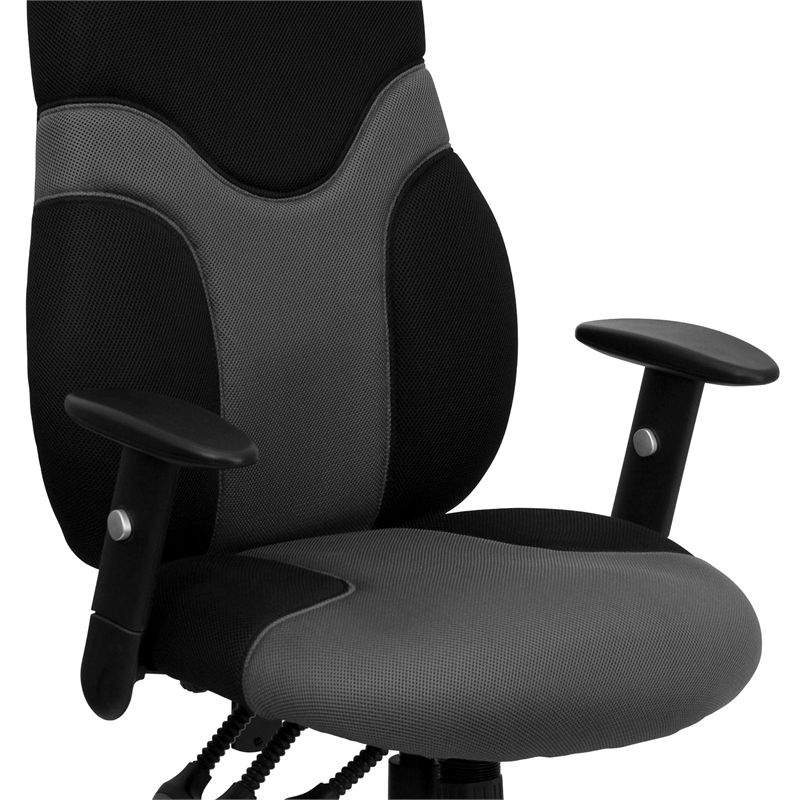 UrbanPro High Back Mesh Office Swivel Chair in Black and Gray