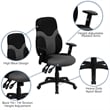 UrbanPro High Back Mesh Office Swivel Chair in Black and Gray
