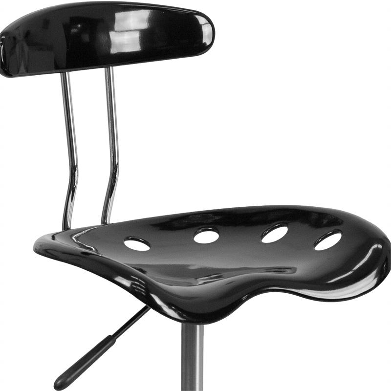 UrbanPro Computer Office Swivel Chair in Black and Chrome