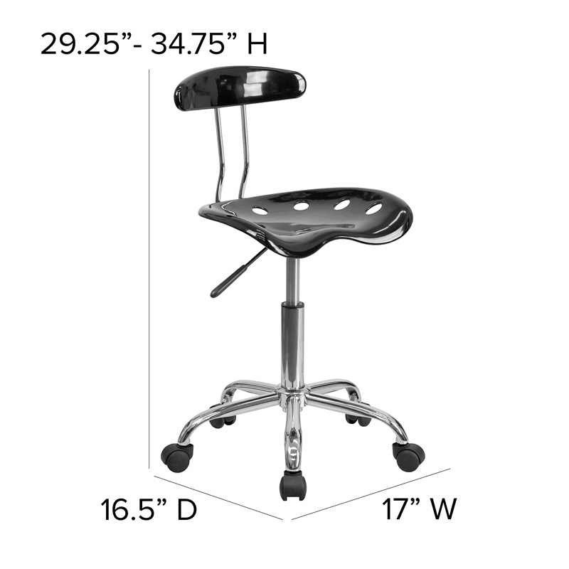 UrbanPro Computer Office Swivel Chair in Black and Chrome