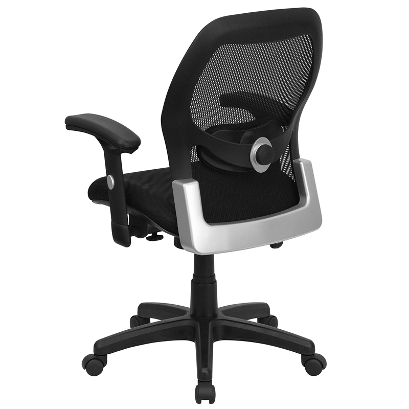 UrbanPro Mid-Back Super Mesh Office Chair in Black