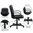 UrbanPro Mid Back Glove Vinyl Executive Office Chair in Black
