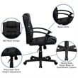 UrbanPro Mid Back Black Leather Office Chair