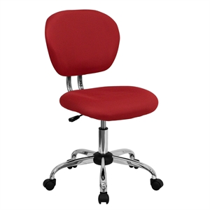 UrbanPro Modern Mesh Fabric Mid-Back Office Swivel Chair in Red