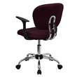 UrbanPro Mid-Back Mesh Office Swivel Chair with Arms in Burgundy