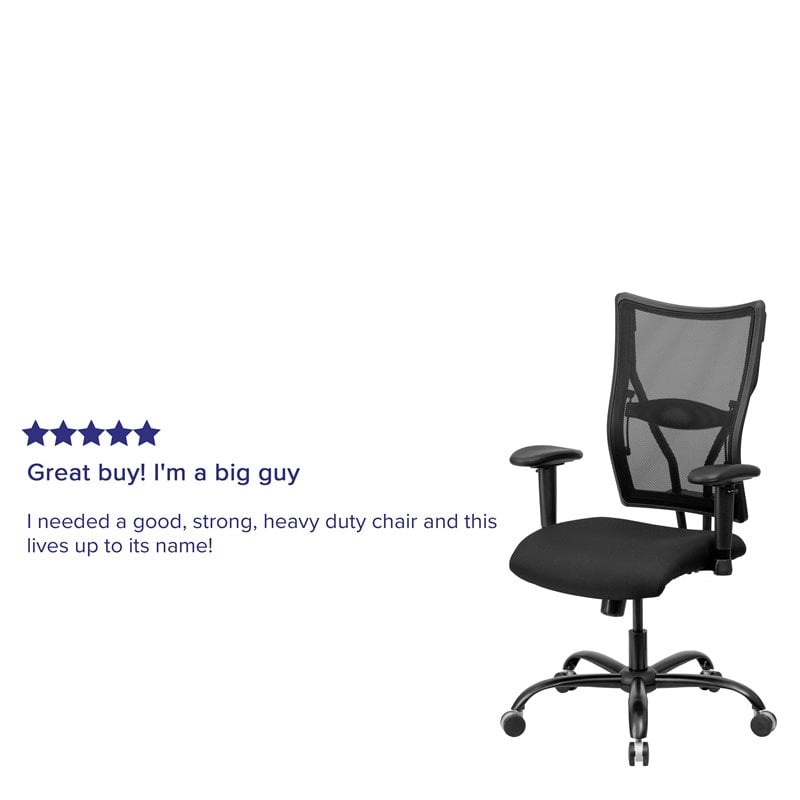 UrbanPro Mesh Office Chair with Arms in Black