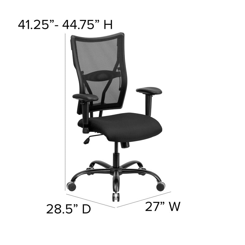 UrbanPro Mesh Office Chair with Arms in Black