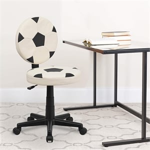 UrbanPro Soccer Office Swivel Chair in Black and White