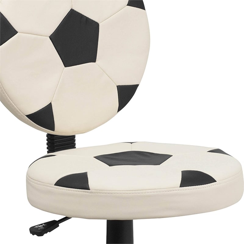 UrbanPro Soccer Office Swivel Chair in Black and White