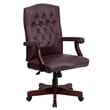 UrbanPro Leather Swivel Office Chair in Burgundy
