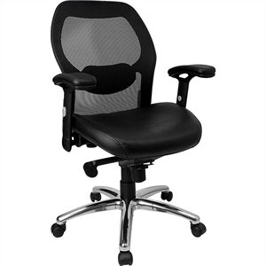 urbanpro mid-back super mesh office chair in black