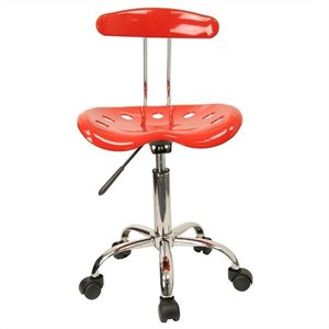 urbanpro computer office swivel chair seat in red and chrome