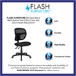 UrbanPro Mid-Back Mesh Office Swivel Chair with Black Fabric Seat