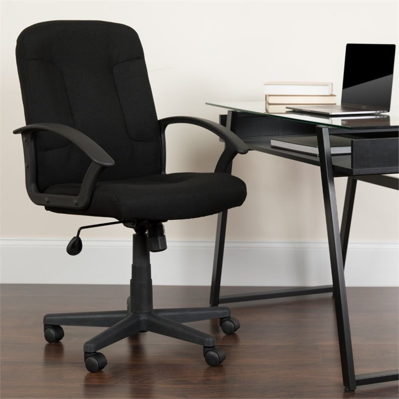 UrbanPro Mid Back Office Chair with Nylon Arms in Black