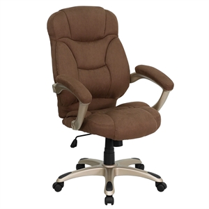 UrbanPro High Back Upholstered Office Chair in Brown